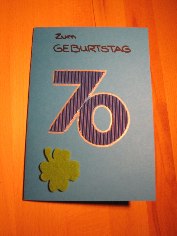 Geburtstagskarte 70. Geburtstag