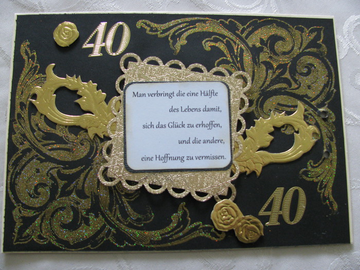 Geburtstagskarte zum 40. Geb.tag