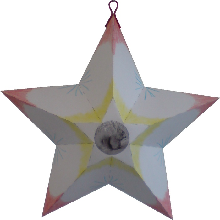 5-Spitz Stern, zweiseitig (abgeflacht) 17,6 cm