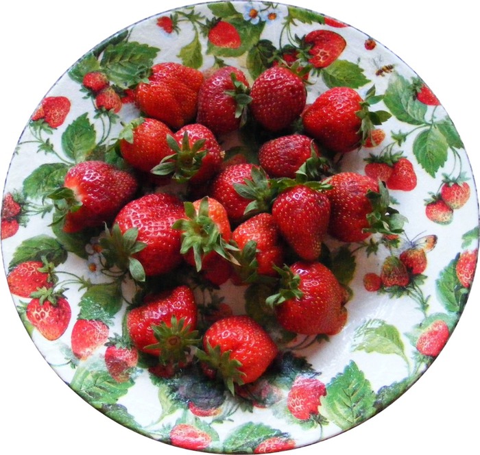 Erdbeer Teller